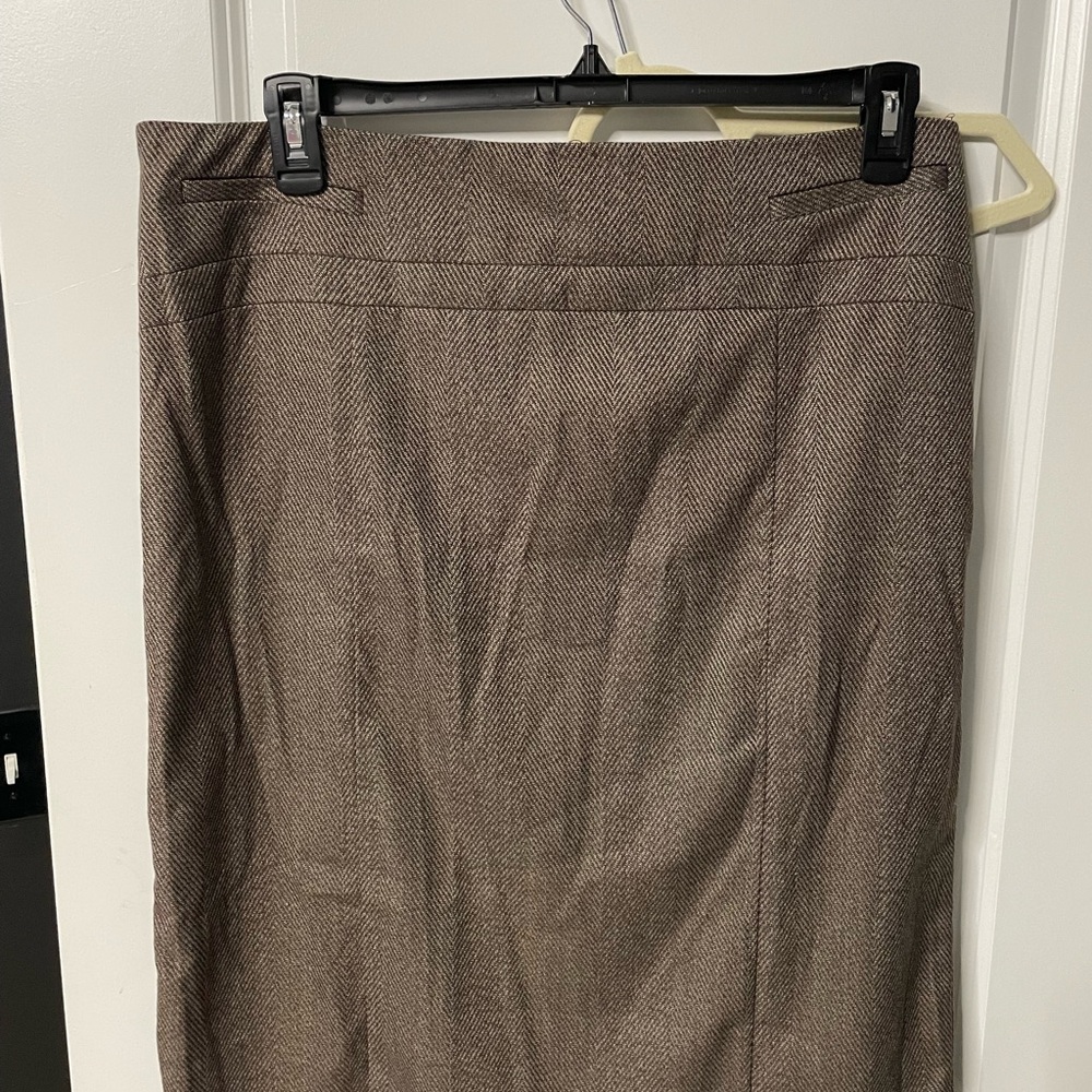 New York & Company Brown Pencil Skirt